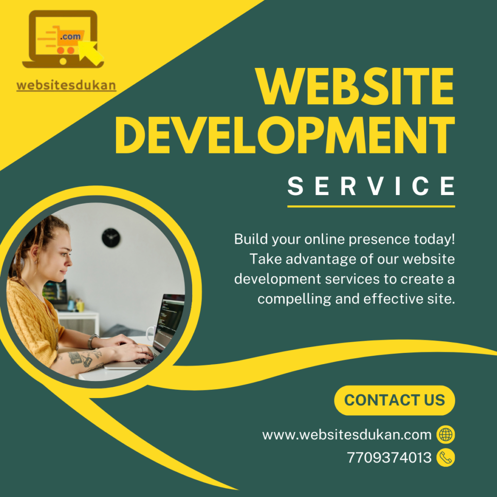 Green and Yellow Minimalist Website Development Service Linkedln Post